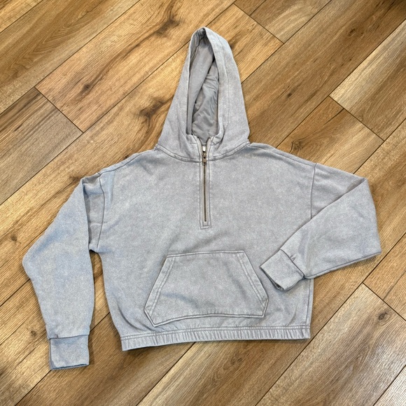 Hippie Rose Light Gray Hoodie - Picture 1 of 3